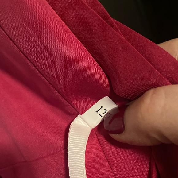 Fuchsia Prom Evening Dress with Ruffle - Picture 6 of 6